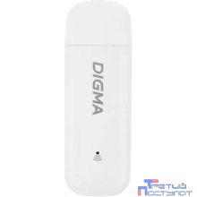 Digma Dongle WiFi DW1960WH Модем 3G/4G USB Wi-Fi Firewall +Router внешний белый