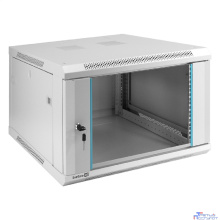 Exegate EX298600RUS Шкаф телекоммуникационный 19" настенный 6U ExeGate EC-WM-6U.600.G.GREY (19”, 6U, 600x600x370mm (ШхГхВ), передняя дверь закаленное стекло, съемные боковые панели, пыле- и влагозащит