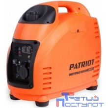 Генератор инверторный PATRIOT 2000i [474101035] {Двигатель 4т, АИ-92, 72сс,мощность рабочая/максимальная -1,5/1,8 кВт, объём бака - 3,6 л, 1 розетка Euro 16A,  вес 18,5 кг}