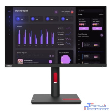 LCD Lenovo 23.8" T24i-30 ThinkVision черный {IPS 1920x1080 60Hz 4ms 178/178 250cd 1000:1 Tilt Swivel Pivot} [63CFMATXEU/63CFXAR1CB]