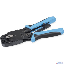 Cabeus HT-2008AR Инструмент обжимной для RJ-45 (8р8с), RJ-11/12 (6р6с, 6р4с, 6р2с), 4р4с, 4р2с, профессиональный, с храповым механизмом