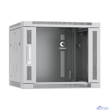 Cabeus SH-05F-9U60/60 Шкаф телекоммуникационный настенный 19" 9U 600x600x501mm (ШхГхВ) дверь стекло, цвет серый (RAL 7035)