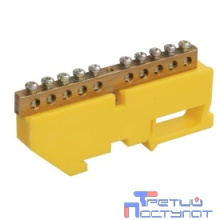 Iek YNN10-69-10D-K05 Шина PE "земля" на DIN-изол ШНИ-6х9-10-Д-Ж ИЭК