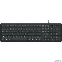 Philips Проводная Клавиатура SPK6264, USB 2.0 104 клав,  русская заводская раскладка, чёрный