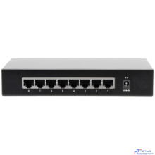 DAHUA DH-PFS3008-8GT 8-портовый гигабитный неуправляемый коммутатор, 8xRJ45 1Gb, коммутация 16 Гбит/с, MAC-таблица 2К, металл