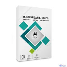 ГЕЛЕОС Обложки CCA4W А4 "кожа" белые 100 шт.