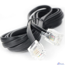 Cablexpert TC6P4C-2M Кабель.телефонный аппарат-розетка 2 м черный