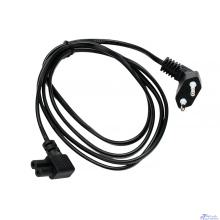 Cablexpert  Кабель питания CEE 7/16-C7, 2x0.75мм2, 2.5А, VDE, угл.разъемы, 1.8м, черный, пакет (PC-184A-VDE-1.8M)