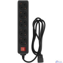 PC PET Сетевой фильтр AP01006-E-B 1.8м (5 розеток, входн.вилка IEC 320,выход.роз.EURO/RUS), черный {619892}