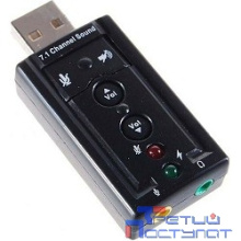 C-media ASIA USB 8C V & V Звуковая карта USB TRUA71 (C-Media CM108) 2.0 channel out 44-48KHz volume control (7.1 virtual channel) RTL [849412 USB CM108 7.1 virtual]