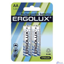 Ergolux AA-2700mAh Ni-Mh BL-2 (NHAA2700BL2, аккумулятор,1.2В) (2 шт. в уп-ке)