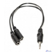 5bites AA-3MF2-02BK Кабель-5bites Адаптер  3.5 Jack/M - 2*3.5 Jack/F