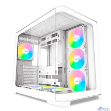 Case SAMA V60 White, Midi-Tower, TG, 7x120mm ARGB, 2xUSB 3.0 + 1xUSB 3.1 Type-C, ATX, mATX, mITX White