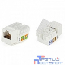Hyperline KJNE-8P8C-C5e-90-SH-F-WH Вставка Keystone Jack RJ-45(8P8C), категория 5e, экранированная, 110 IDC, заделка с помощью NE-TOOL, белая