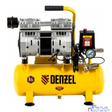Denzel Компрессор DLS650/10 безмаслянный малошумный 650 Вт, 120 л/мин,ресивер 10 л [58021]