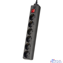 Perfeo Сетевой фильтр "POWER+",PF_A4670 (1,8м, 6 розеток, черный (PF-PP-6/1,8-B))