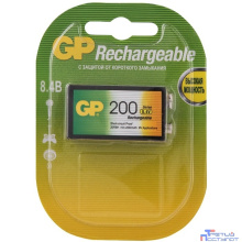 удалено!!! аналог 1359718 Аккумулятор GP 20R8H-BC1 (8,4V, 200mAh, типа "Крона") NiMh <уп. 1шт>