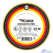 Rexant KR-09-2207 Изолента ПВХ 0,13х19 мм, 25 м, желто-зеленая KRANZ