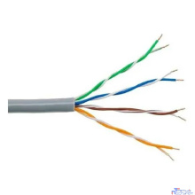 Кабель витая пара Bion BCL-U5451-101-100 U/UTP, кат.5e, 4x2x0,51мм AWG 24, CCA, в копмлекте 4 коннектора+ 4 колпачка; одножильный, PVC, для внутренней прокладки, 100м, серый