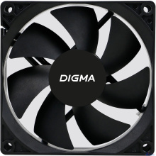 Вентилятор Digma DFAN-90  90мм черный 3-pin 4-pin (Molex)Ret