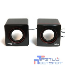 Dialog Colibri AC-04UP BLACK-RED {акустические  колонки 2.0, 6W RMS, питание от USB}