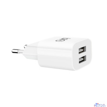 Bion Сетевое Зарядное Устройство, 2*USB-A, 10 Вт, белый [BXP-ADP-2A-10W]