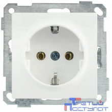 Iek ERB11-K01-16-1 РС11-1-0-Б Розетка с з/к 16А BOLERO белый