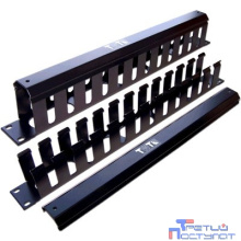 Lanmaster TWT-ORG/CV-1U Кабельный органайзер 19" c крышкой, 1U
