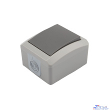 Rexant KR-78-0610  Переключатель проходной KRANZ INDUSTRIAL открытой установки, IP54 серый