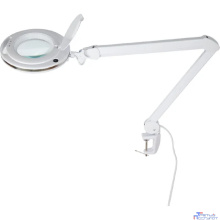 Rexant 31-0531 Лупа на струбцине  , круглая, 3D, с подсветкой 60 LED, сенсорный регулятор яркости, белая