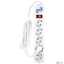 PowerCube Фильтр-удлинитель 0.5м, 5 розеток 10А (SPG-B-0,5M-WHITE), белый {13560}
