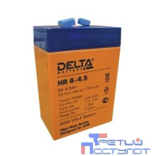 Delta HR 6-4.5 (4.5 А\ч, 6В) свинцово- кислотный аккумулятор