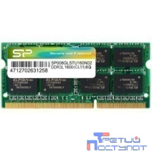Silicon Power DDR3 SODIMM 8GB SP008GLSTU160N02 PC3-12800, 1600MHz 1.35V