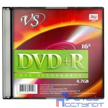 Диски VS DVD+R 4.7Gb, 16x, Slim Case 5шт.(620519)