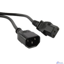 Hyperline PWC-IEC13-IEC14-1.0-BK Кабель питания монитор-компьютер IEC 320 C13 - IEC 320 C14 (3x0.75), 1 м