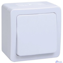 Iek EVMP10-K01-10-54-EC ВС20-1-0-ГПБ выкл 1кл о/у  IP54 (цвет клавиш: белый) ГЕРМЕС PLUS