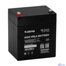 АКБ БАСТИОН RAPAN SB 12045 AGM 12V 4,5Ач I зар.1,35А, ножевые клеммы F1, гарантия 1 год (9162)