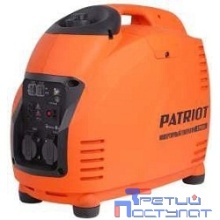 Генератор инверторный PATRIOT 2700i [474101040] {Двигатель 4т, АИ-92, 125сс, мощность рабочая/максимальная 2,2/2,5 кВт, объём бака - 5,7 л, расход топлива (100% нагр.) - 1,25л/ч, 2 розетки Euro 16A, в