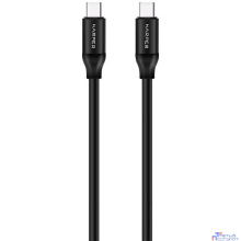 Harper Type-C - Type-C, SCH-770 Black (Кабель (ПВХ) для зарядки и синхронизации, 3A, Быстрая зарядка, Power Delivery 60W, Металлический штекер)