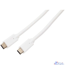 Filum Кабель USB 3.1, 1 м., белый, 3A, разъемы:  USB Type С male-  USB Type С male, пакет. [FL-C-U31-CM-CM-1M] (894188)