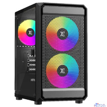 XASTRA Корпус A303M 3ARGB Black mATX/Mesh/ tempered glass / 2x140mm + 1x120mm ARGB PWM fans/ Door/ A303M-2FC14A-1FC12A-D