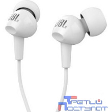 JBL C100SIUWHT наушники вкладыши,  белый, проводные Mini jack 3.5 mm