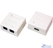 Rexant (06-0105-C) Розетка сетевая LAN, на стену, 2 гнездо 8Р8С (RJ-45), CAT 5е