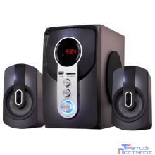 Ginzzu GM-405 2.1 с Bluetooth, выходная мощность 20Вт + 2х10Вт, аудиоплеер USB-flash, SD-card, FM-радио, пульт ДУ - 21 кнопка, стерео вход (2RCA), эквалайзер (обыч
