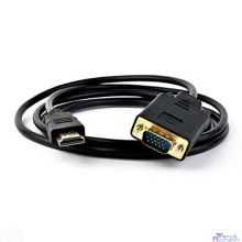 ORIENT Кабель-адаптер HDMI M C702 --> VGA 15M, длина 1.8 метра, черный