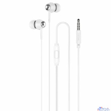 HOCO M70/ Наушники + микрофон/ Кнопка ответа/ 1.2м/ 3.5 mm jack/ White