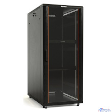 Hyperline TTB-4268-AS-RAL9004 Шкаф напольный 19-дюймовый, 42U, 2055x 600х 800 мм (ВхШхГ), передняя стеклянная дверь со стальными перфорированными боковинами, задняя дверь сплошная, ручка с замком