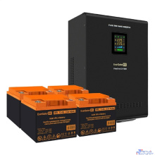Exegate EX296683RUS Комплект ИБП EX296005RUS + батарея 45Ач EX285666RUS 4шт (инвертор, синус, для котла, настенный) FineSine SX-7000.LCD.AVR.2SH.T <7000VA/5000W, чистая синусоида, цветной LCD-дисплей,