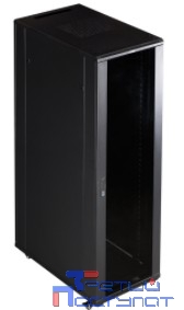 Шкаф коммутационный Lanmaster (TWT-CBB-18U-6X8-G1) 18U 600x800мм пер.дв.стекл металл 2 бок.пан. 800кг черный