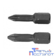 Биты KRAFTOOL "EXPERT" торсионные кованые, обточенные, Cr-Mo сталь, тип хвостовика C 1/4", PH2, 25мм, 2шт [26121-2-25-2]